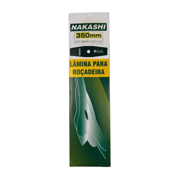 Lamina Para Roçadeira Nakashi 2p 350mm X 20,0mm X 2,0mm - Imagem 2