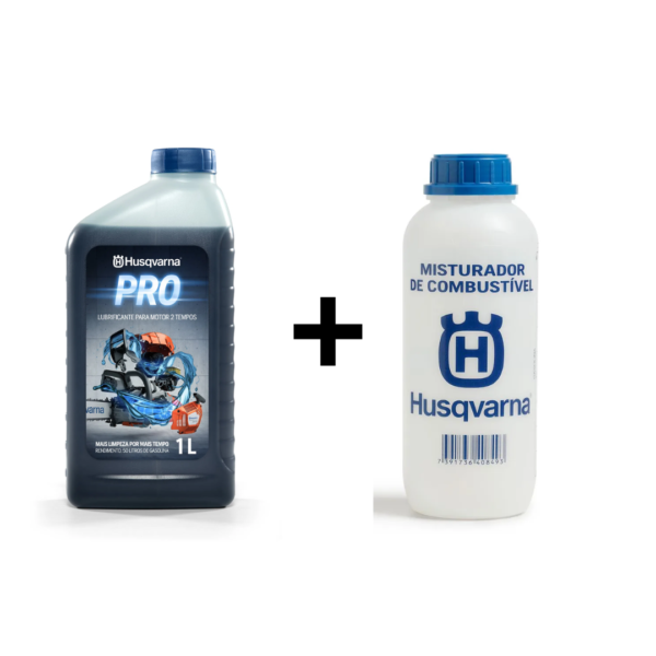 Kit Óleo 2 Tempos Husqvarna Pro 1L + Misturador 1L