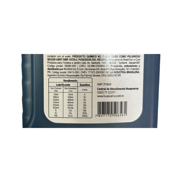 Oleo Para Motores 2 Tempos 500ml- Husqvarna - Imagem 5