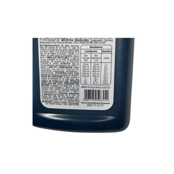 Óleo 2 Tempos Husqvarna Pro 200ML - Imagem 5